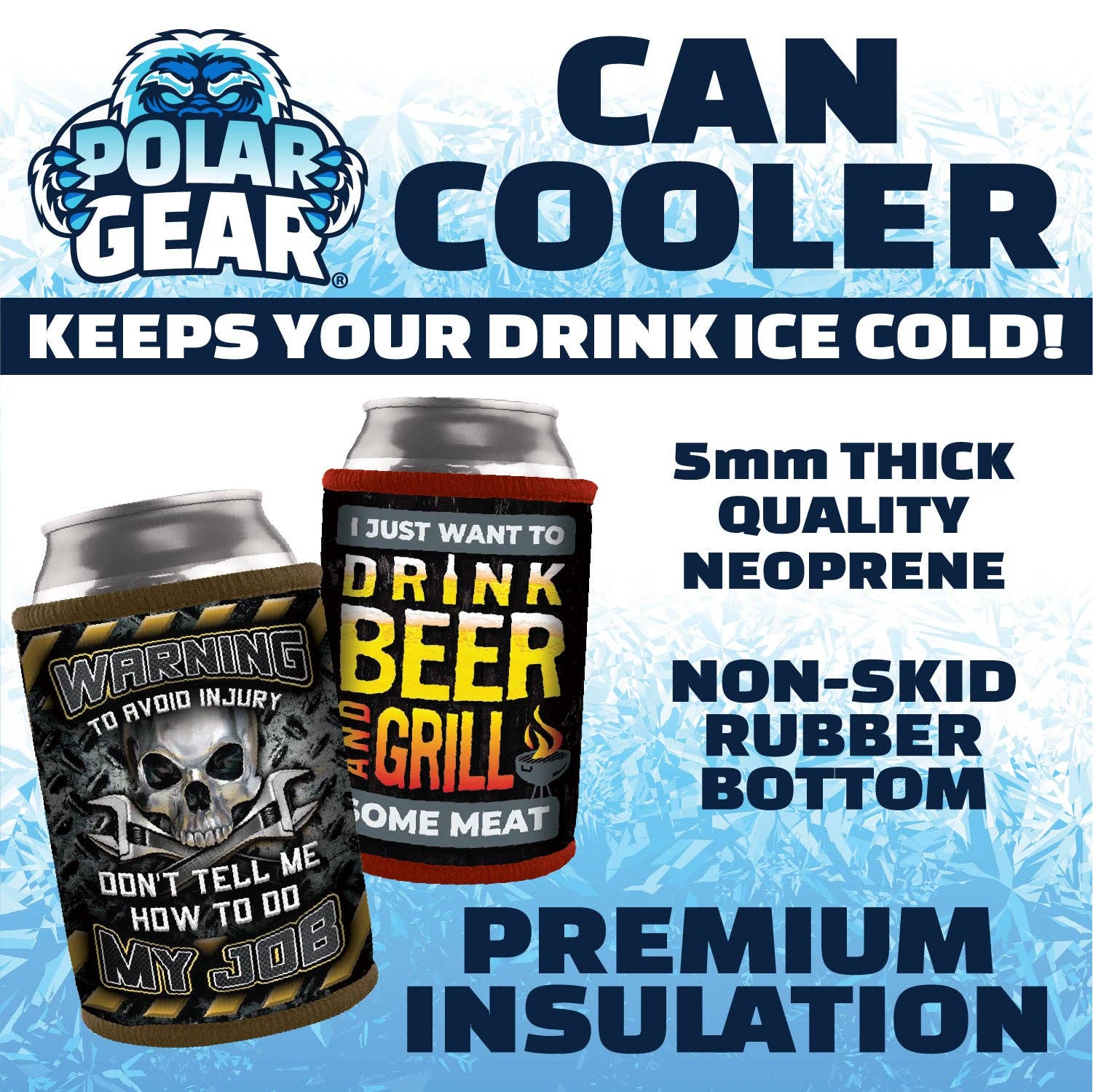 Polar Gear Premium Neoprene Can Cooler - 12/Display