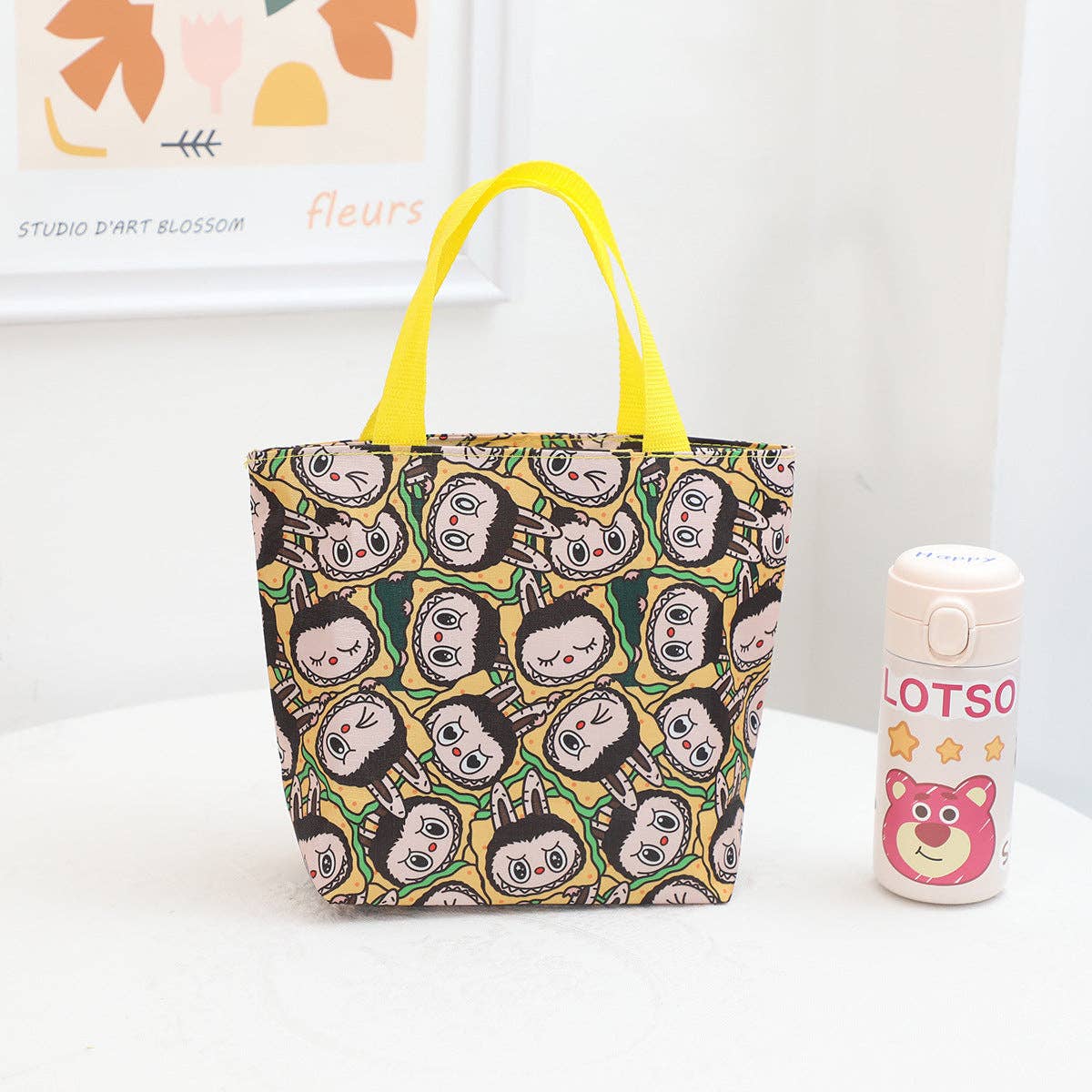 🍱 “Labubu Delight” Cute Monster Waterproof Lunch Box Storage Bag