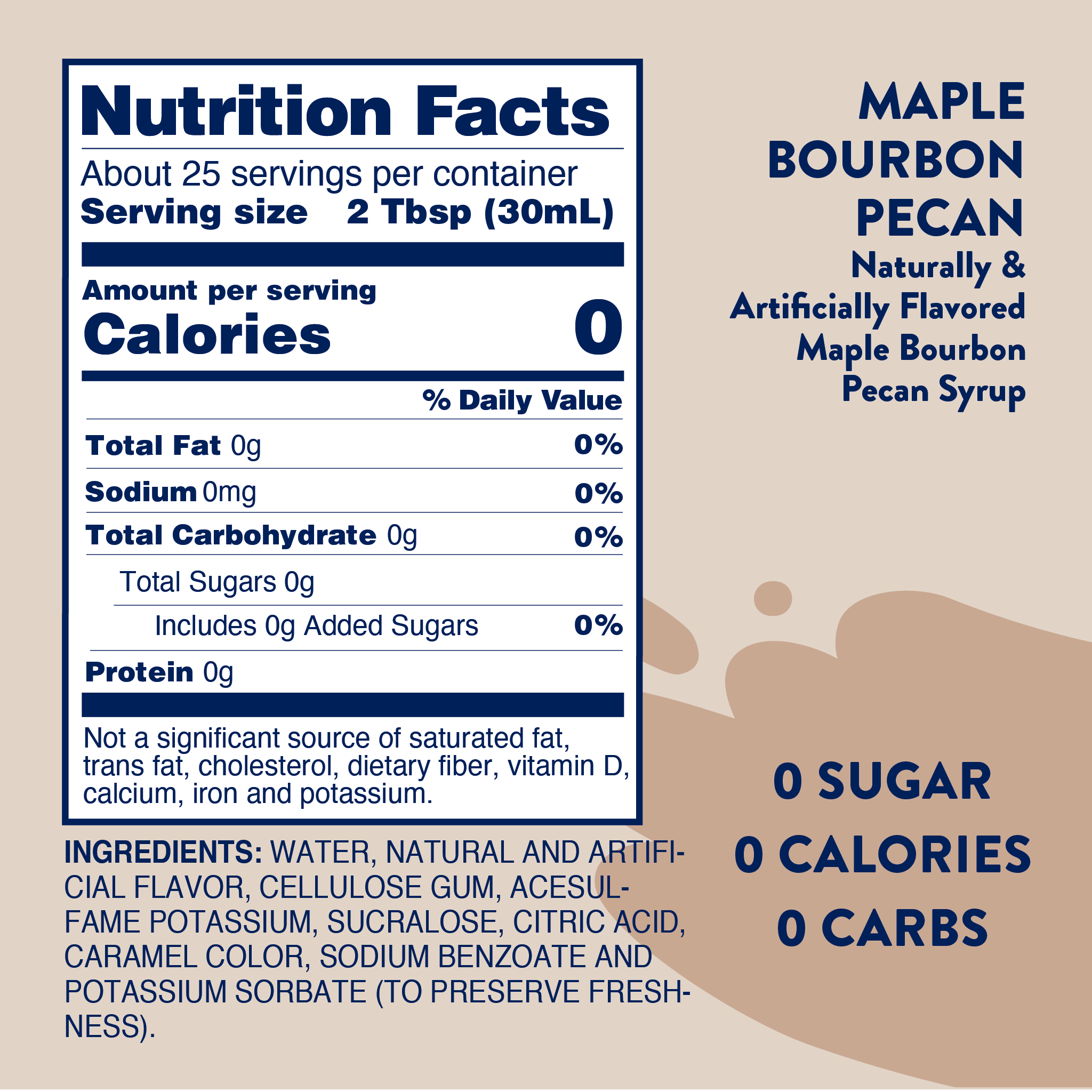 Sugar Free Maple Bourbon Pecan Syrup