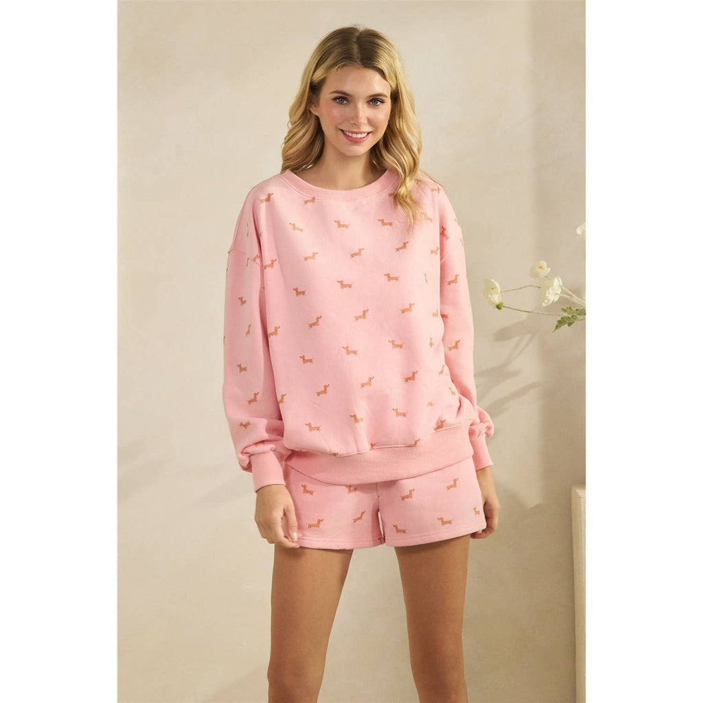 All Over Dog Crew Neck Sweatshirt