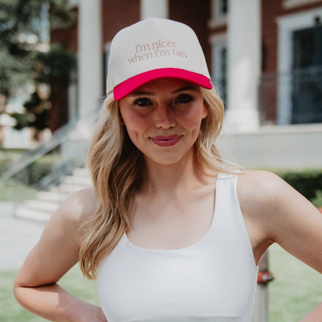 I'm Nicer When I'm Tan Two-Toned Vintage Hats Grad Gift Idea