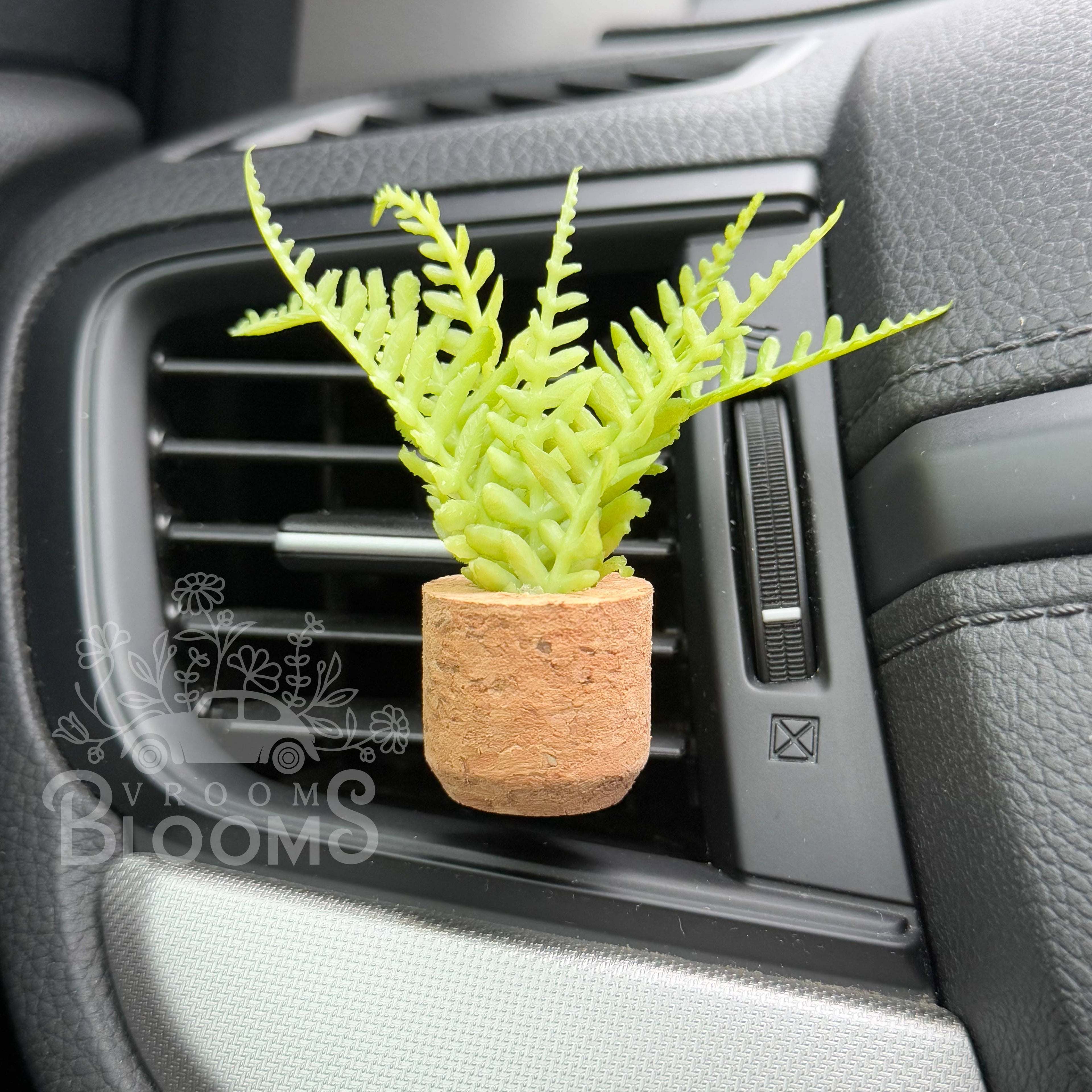 Fern Plant Vent Clip Car Air Freshener Diffuser (Reusable)
