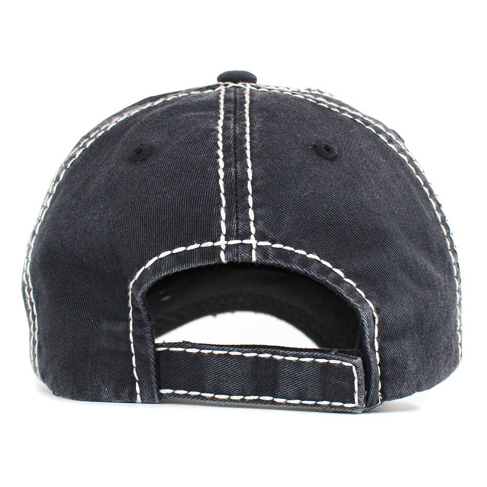 Dear Santa Bring Me More Dogs Message Accented Vintage Baseball Cap