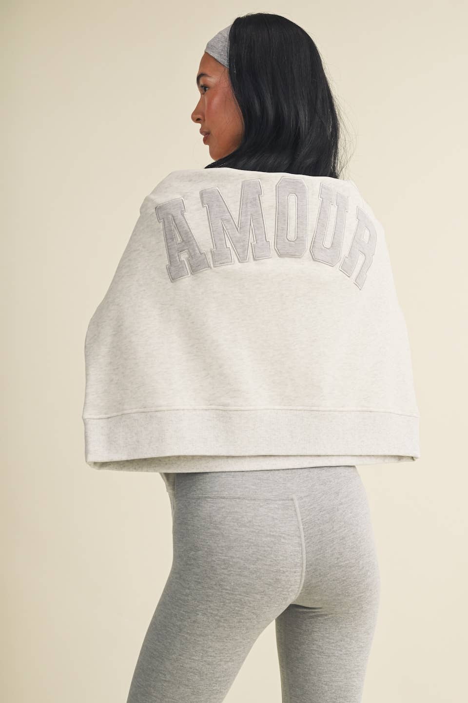 Amour Oversized Mock Neck Sweatshirt