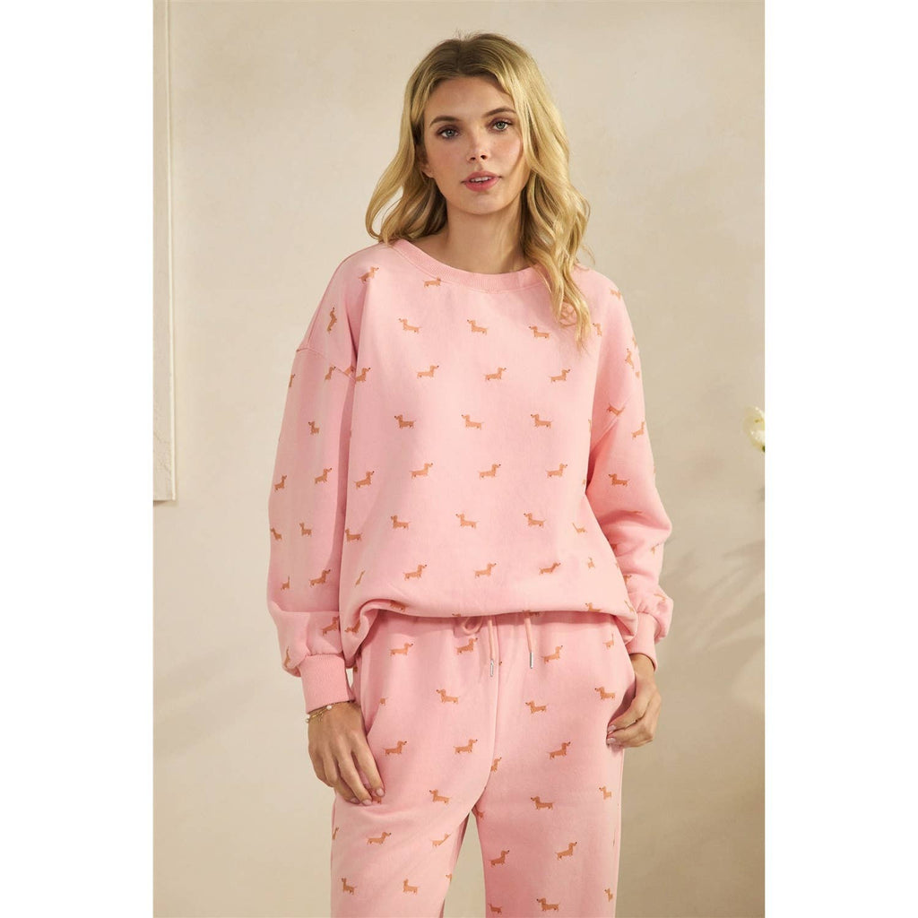 All Over Dog Crew Neck Sweatshirt
