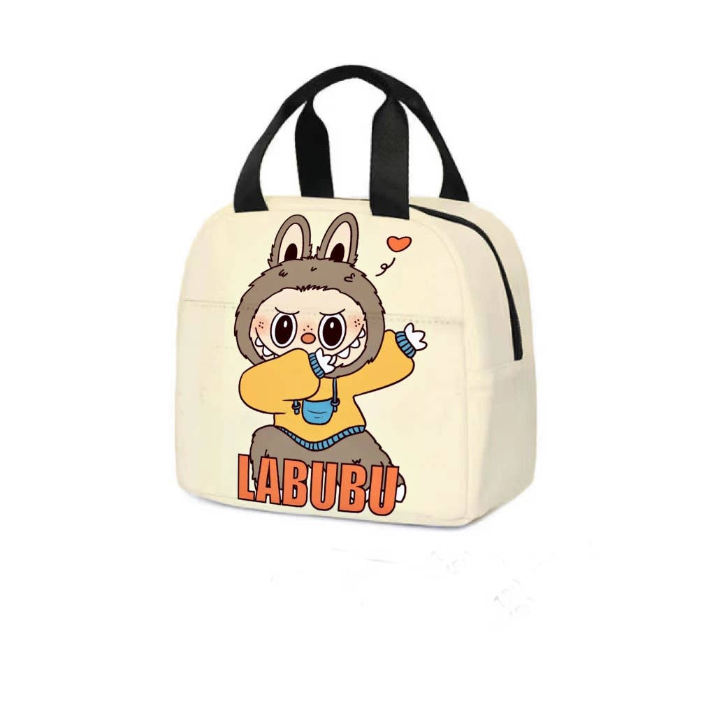 Cute monster printed Insulated Lunch Bag
