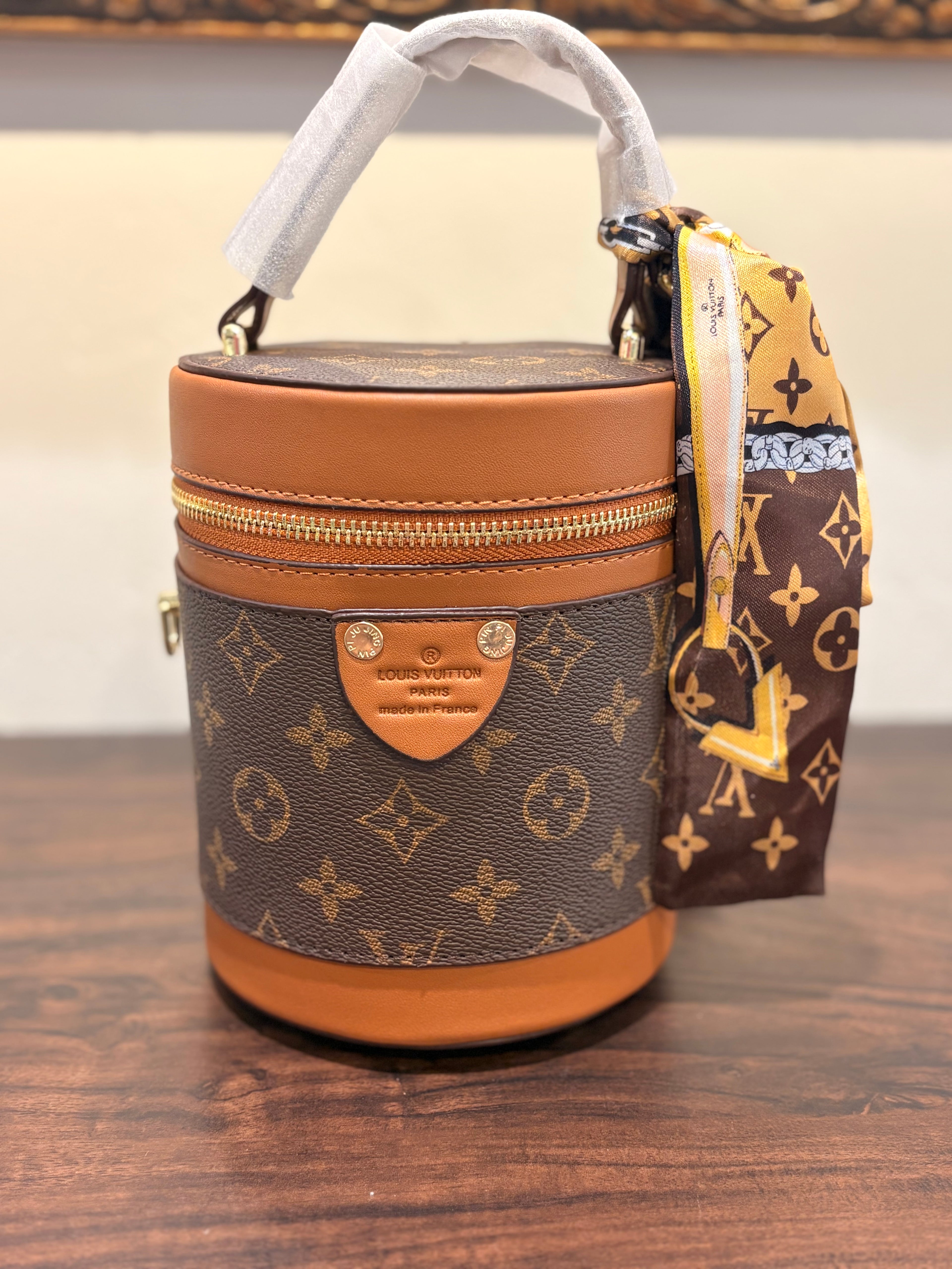Designer-Inspired Mini Barrel Bag