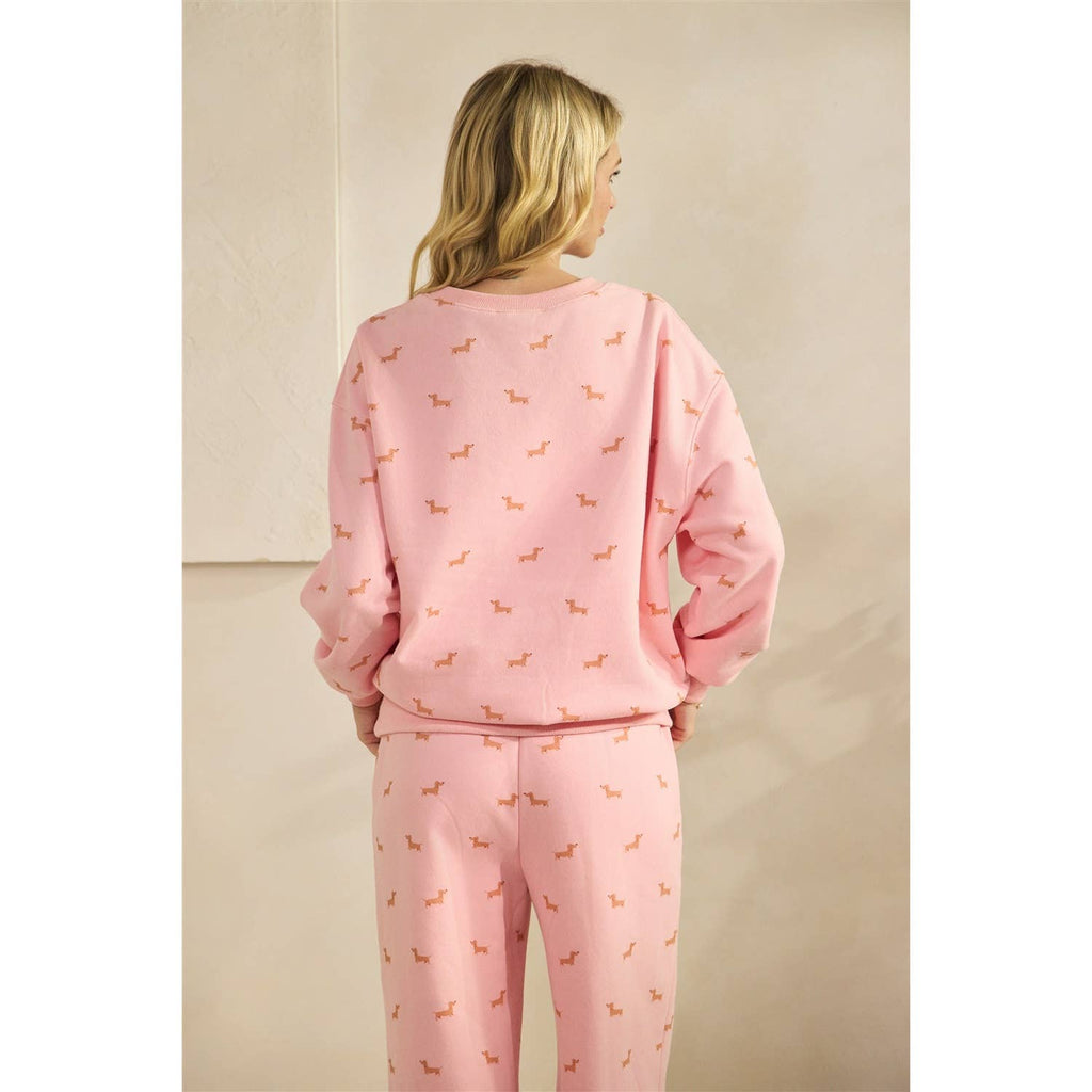 All Over Dog Crew Neck Sweatshirt