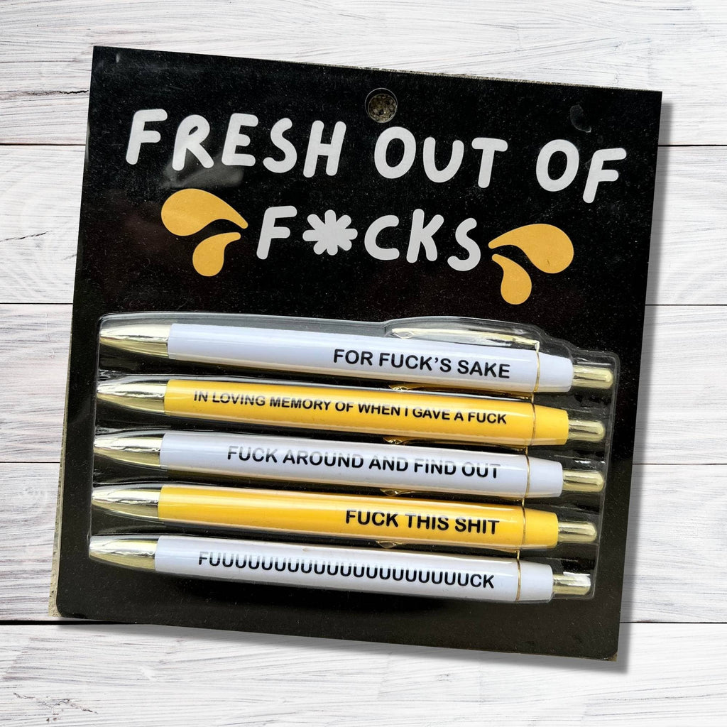 Fresh out of Fucks Pen Set (funny, gifts, mothers day, pens)