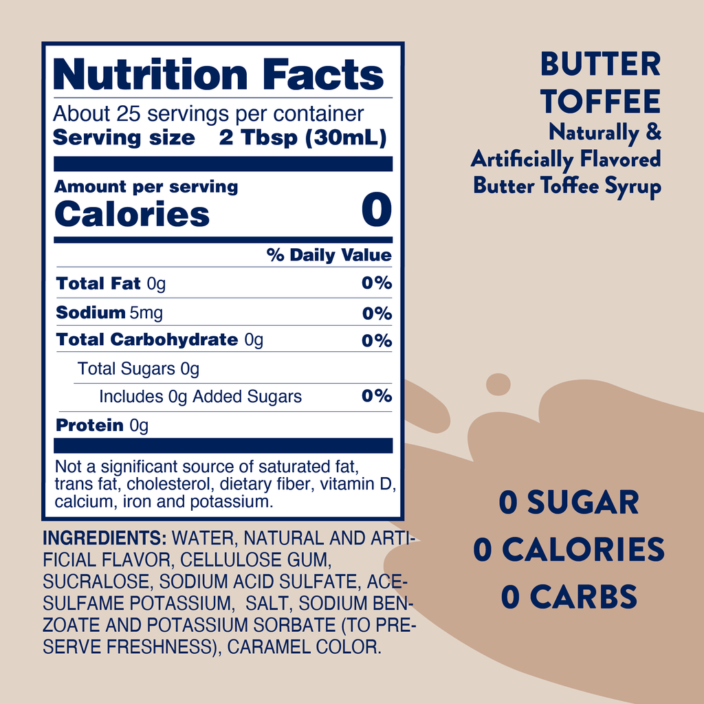 Sugar Free Butter Toffee Syrup