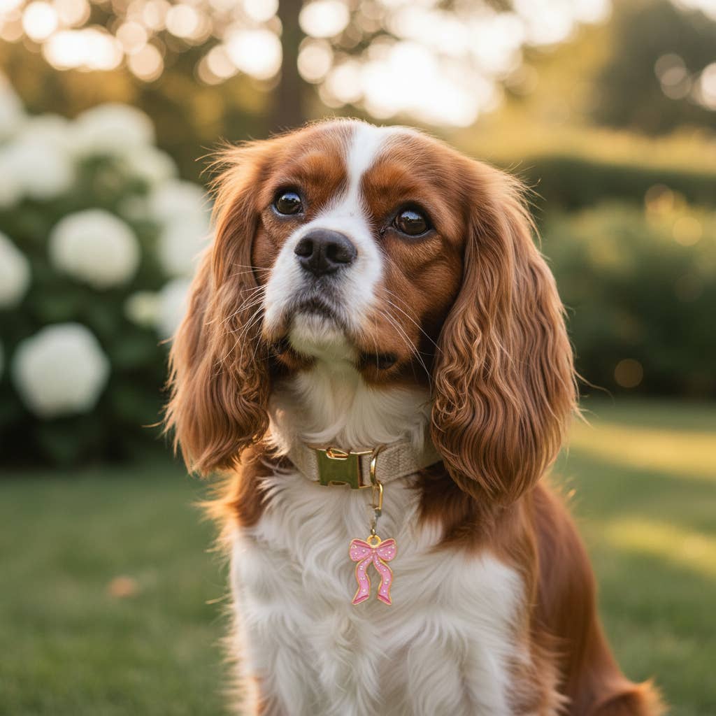 Pawfect Collar Charm–Bow Pink