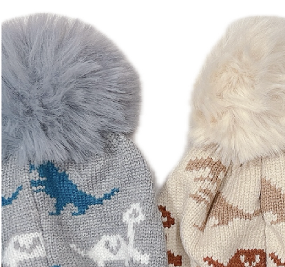 Dinosaur kid's knitted hat