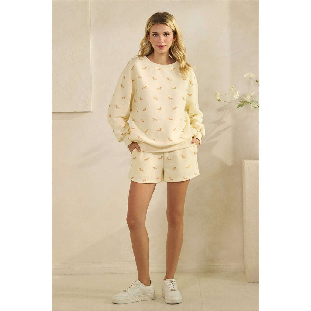 All Over Dog Crew Neck Sweatshirt