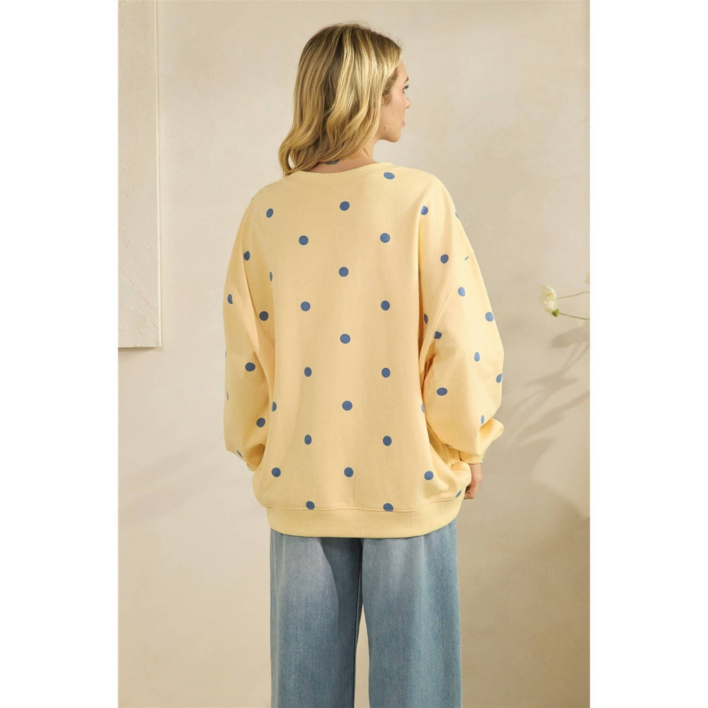 Polka Dot French Terry Top