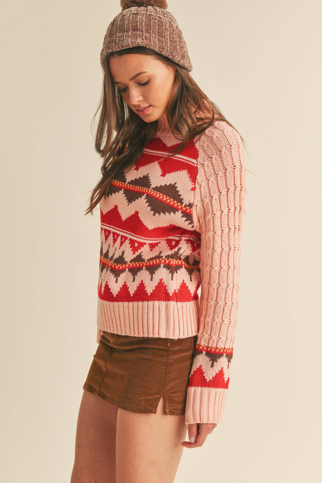 FAIR ISLE TURTLENECK SWEATER