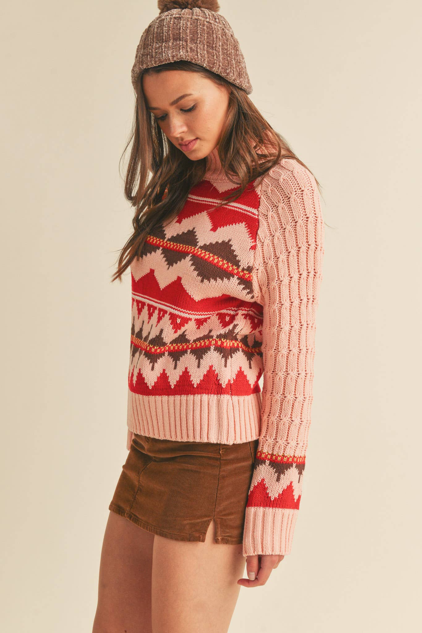 FAIR ISLE TURTLENECK SWEATER