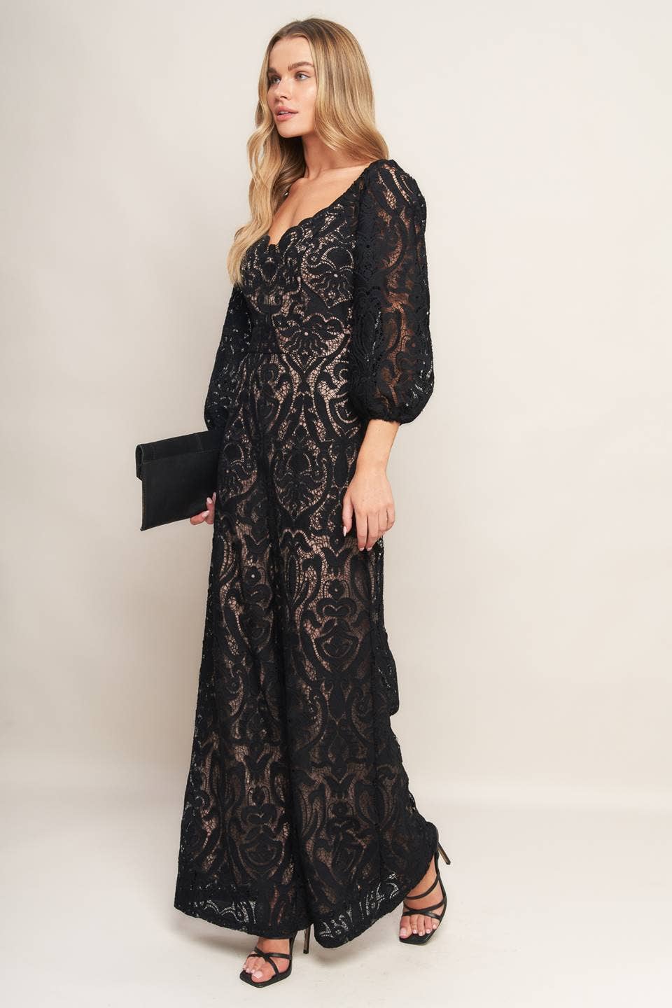 A woven lace jumpsuit - IP8557