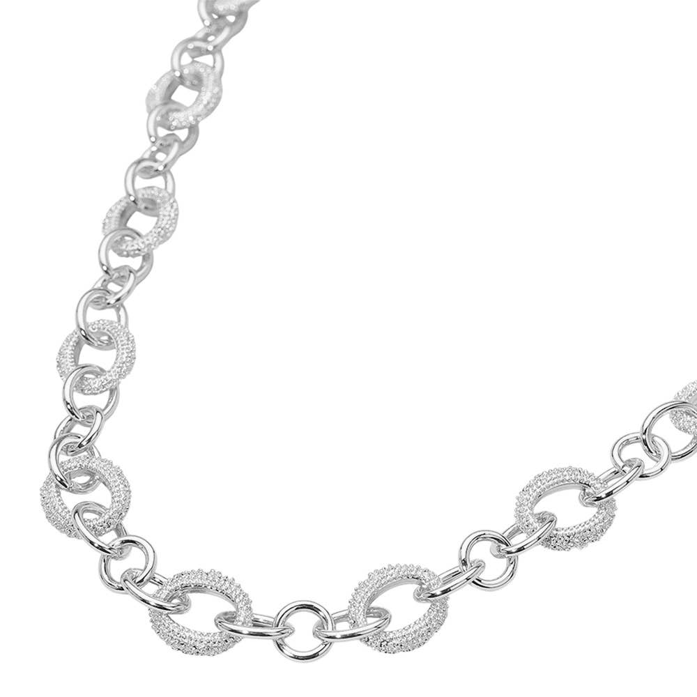 Chunky Textured Link Chain Necklace