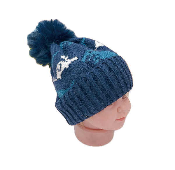 Dinosaur kid's knitted hat