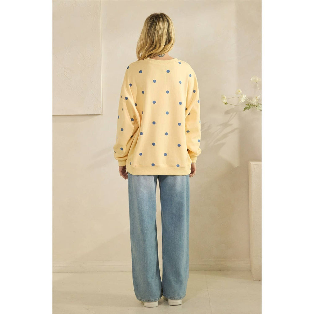Polka Dot French Terry Top