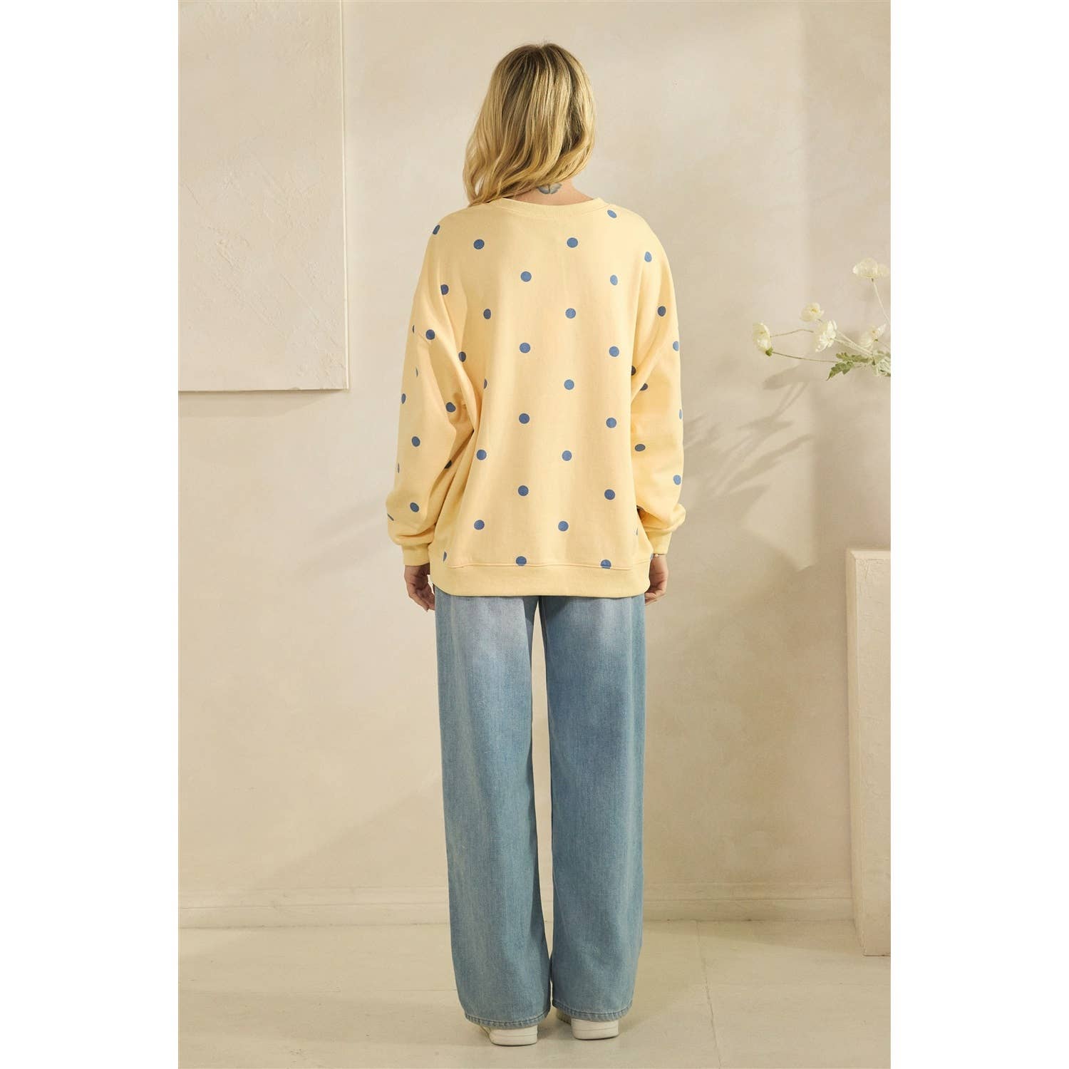 Polka Dot French Terry Top