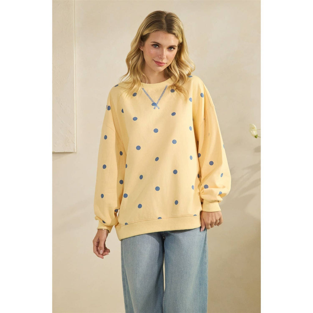 Polka Dot French Terry Top