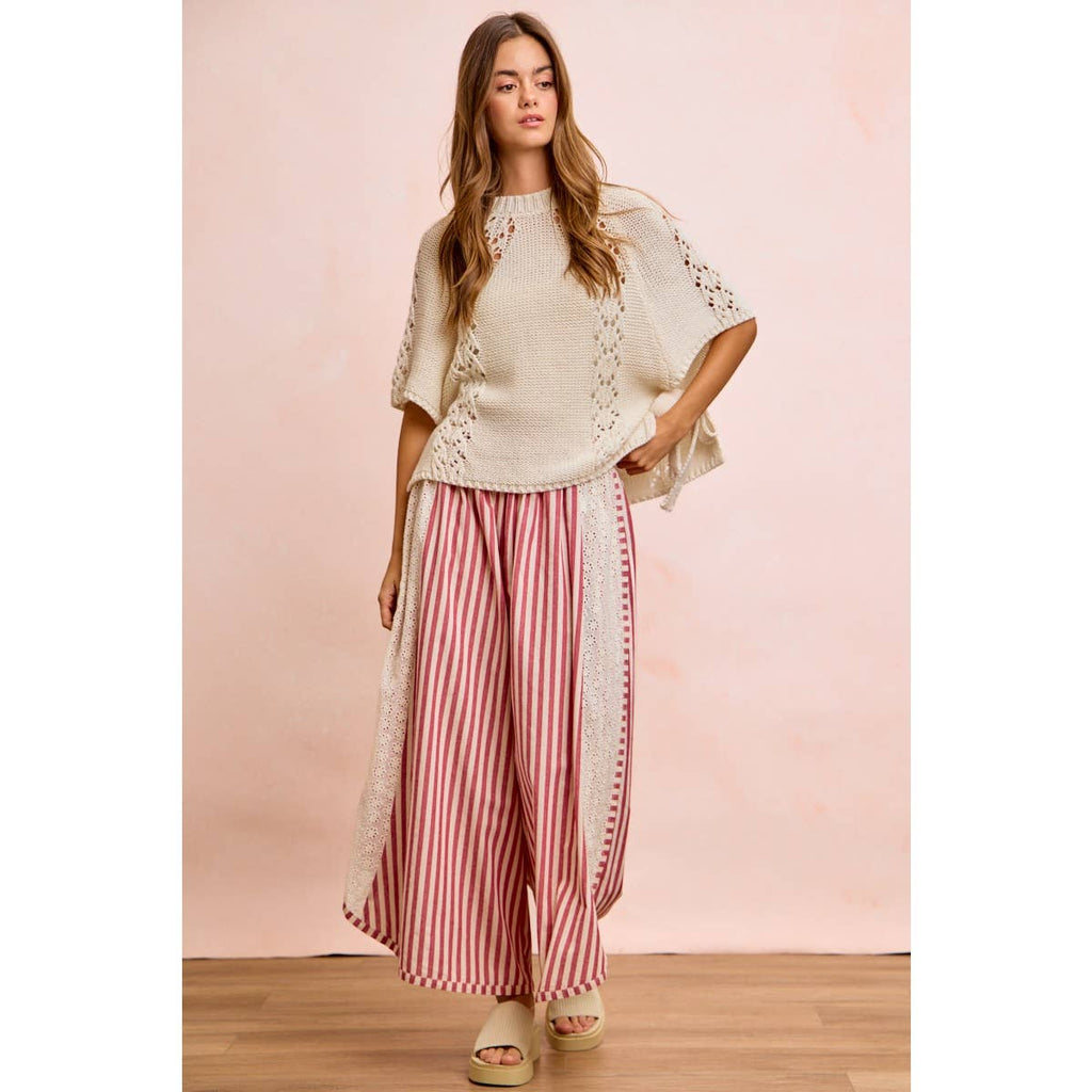 STRIPED WIDE LEG
