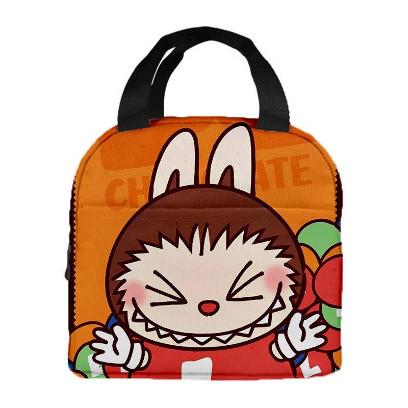 Cute monster printed Insulated Lunch Bag