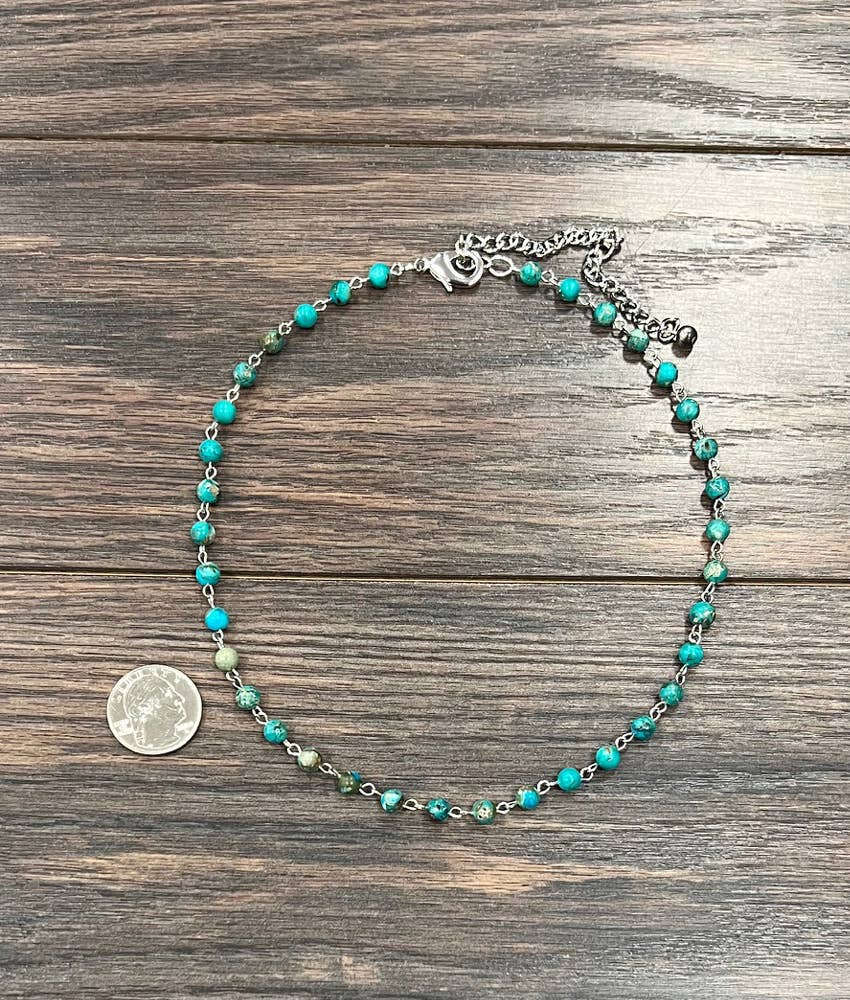 739575, Handmade 6mm Gemstone Necklace