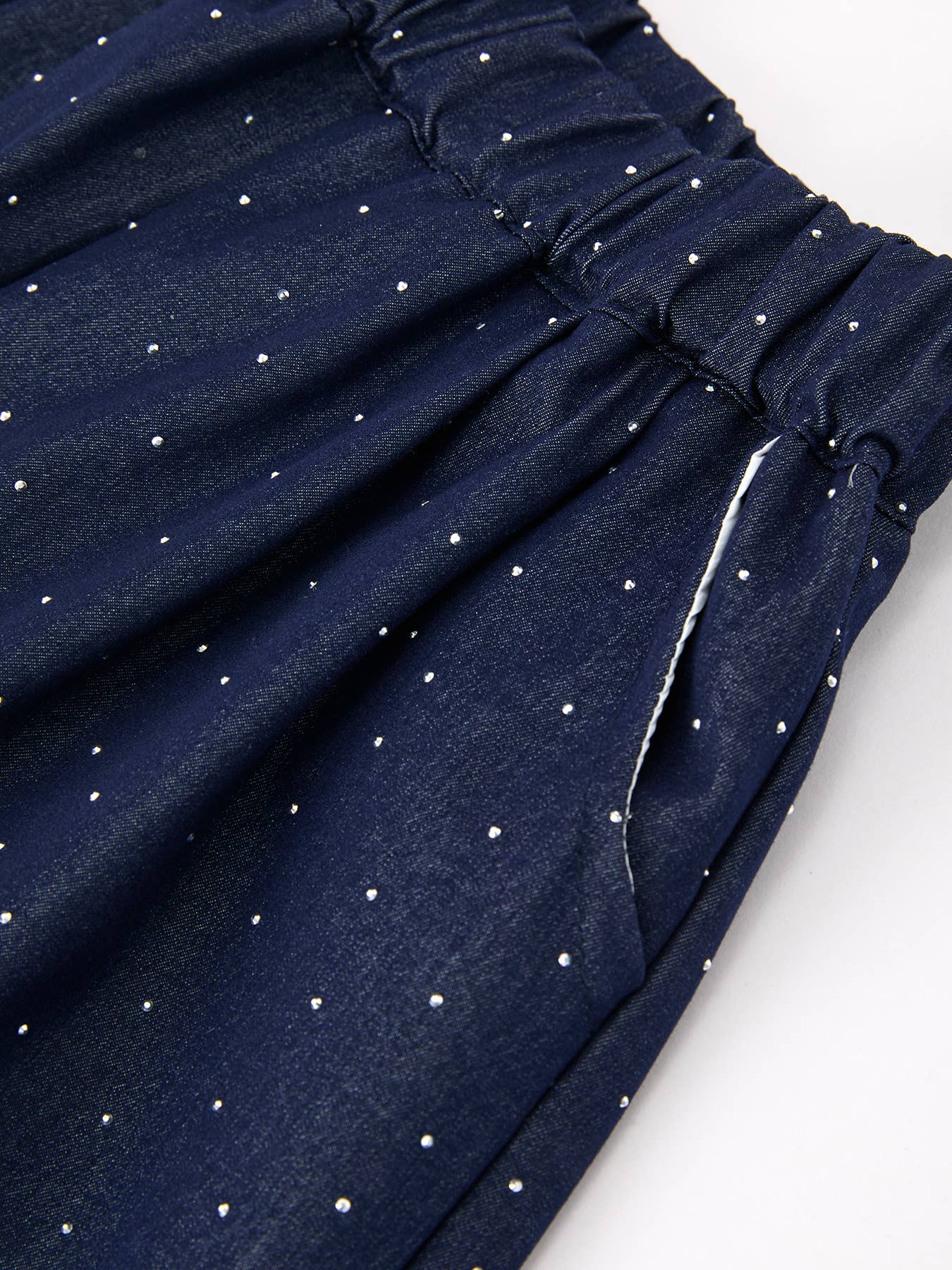 Girls Polka Dots Ruffle Sleeve Top & Wide Leg Pants Set