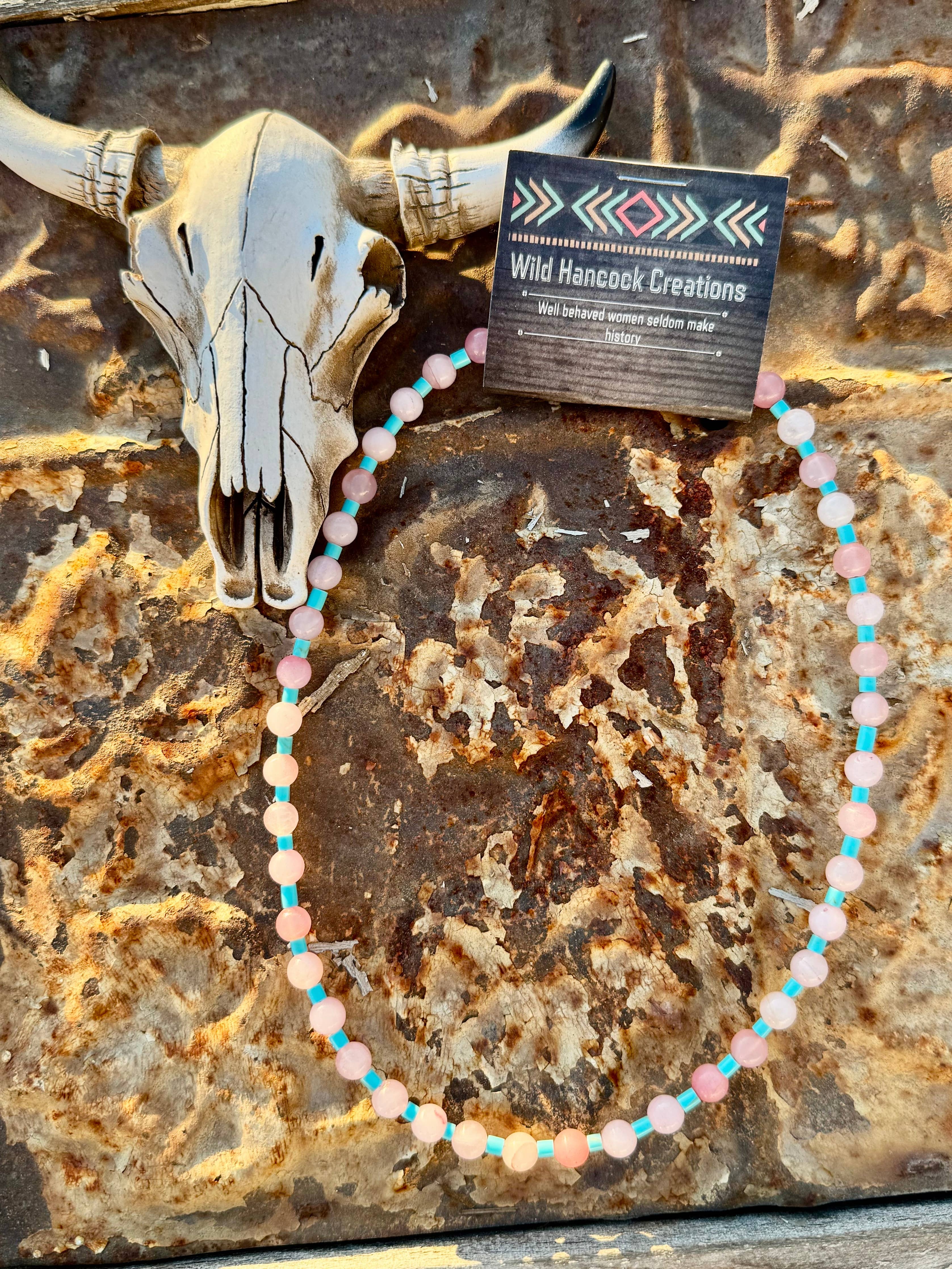 Turquoise Choker/Pink Choker/Boho Western Jewelry