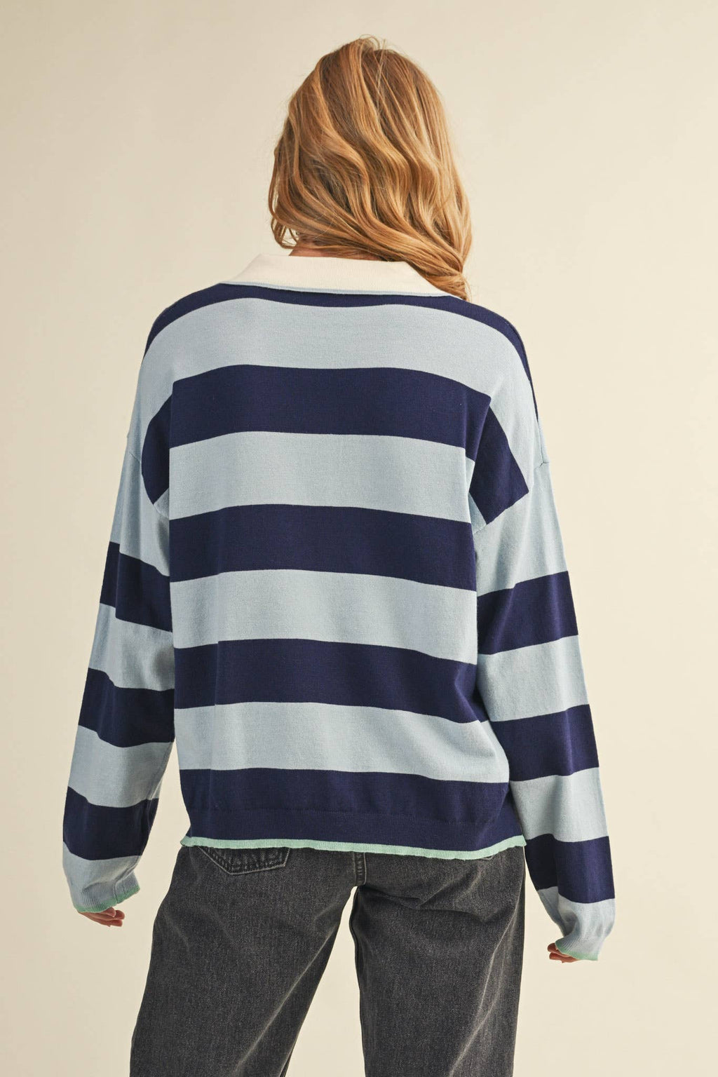 STRIPED RUGBY SWEATER