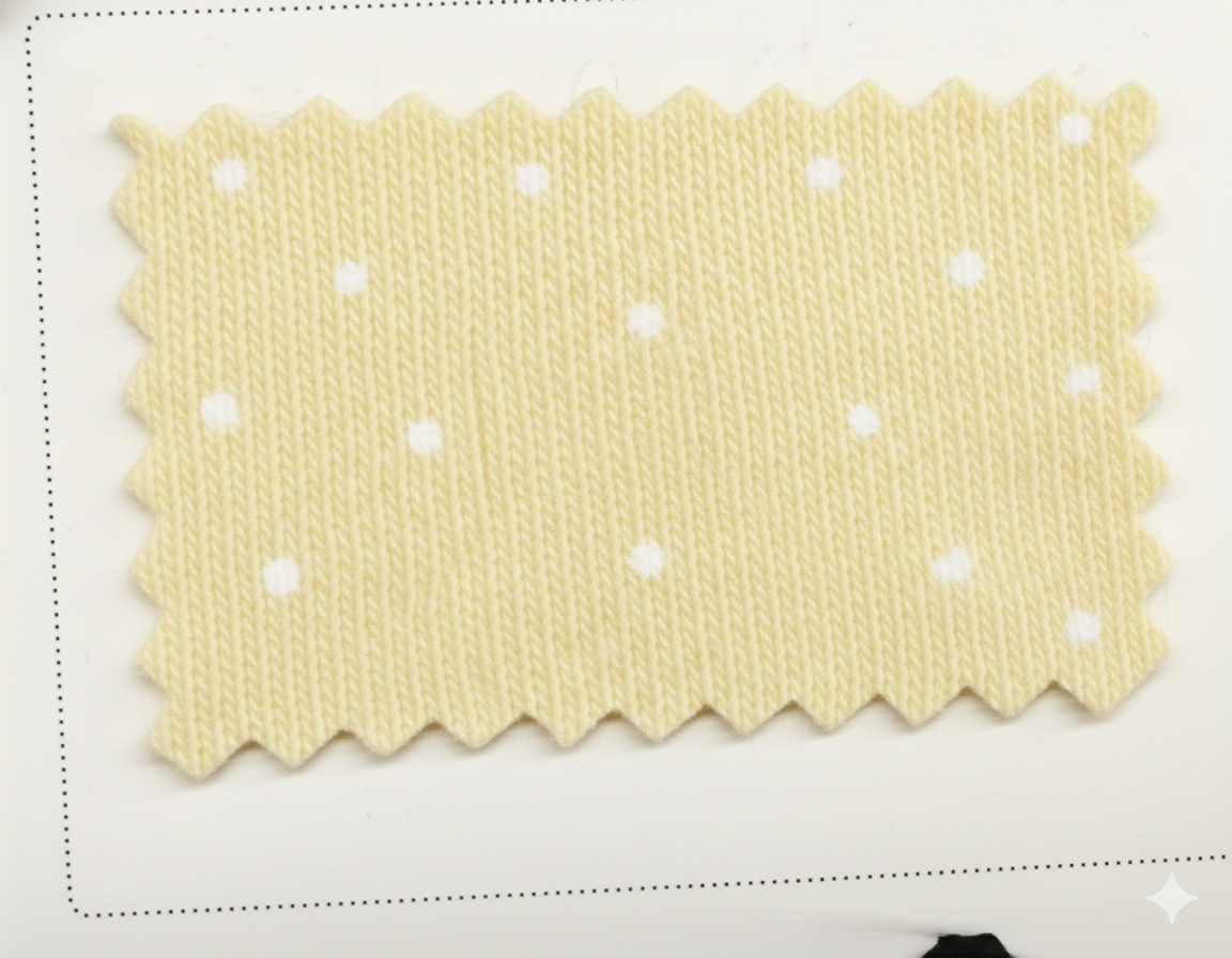 Polka Dot Contrast Trim Top