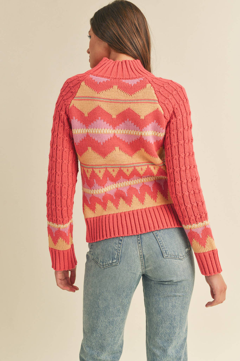 FAIR ISLE TURTLENECK SWEATER