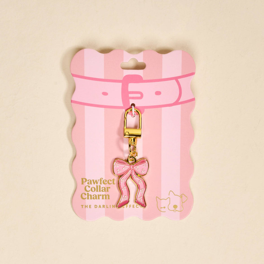 Pawfect Collar Charm–Bow Pink