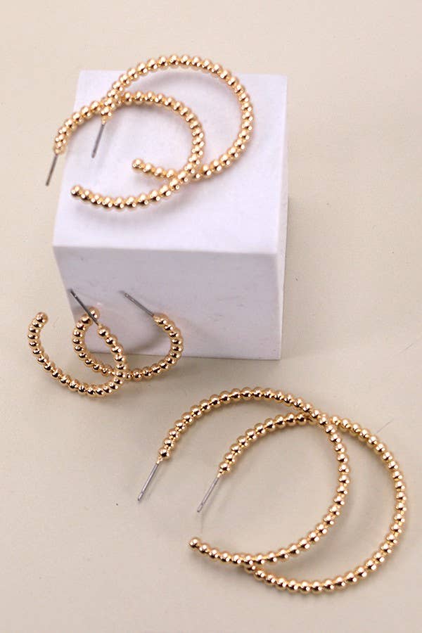 Gold hoop earrings - 3 pack