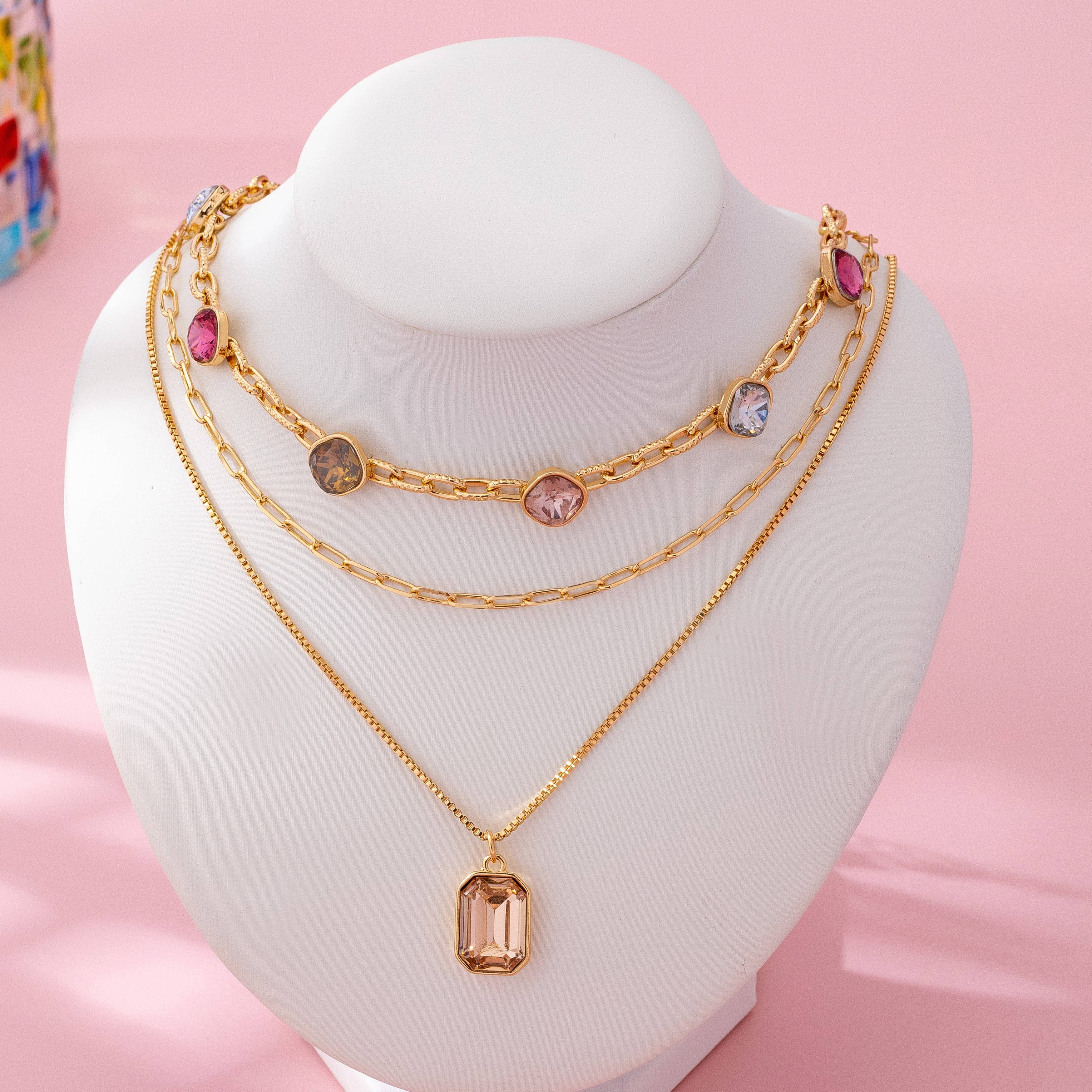 Layered Jeweled Necklace