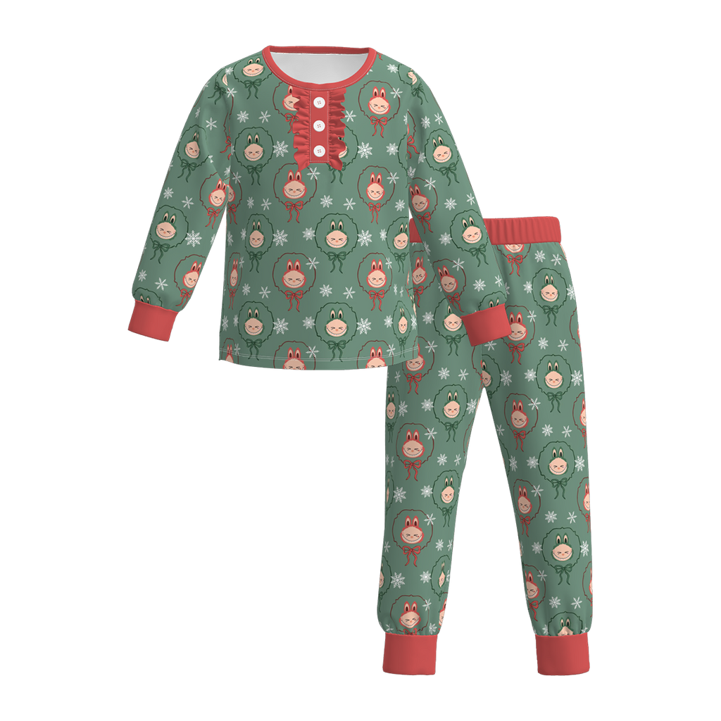 Cute monster printed pajamas sleepwear for kids