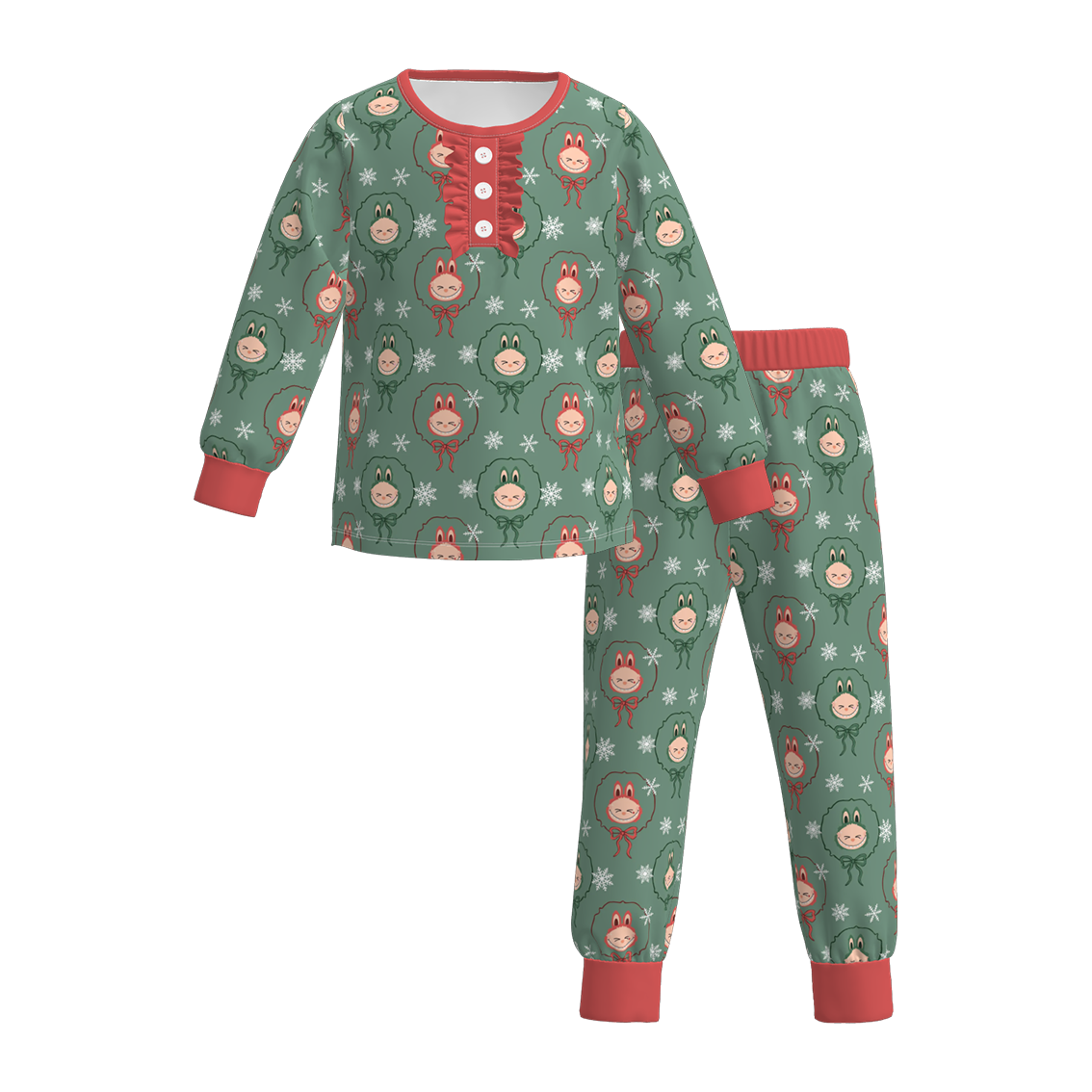 Cute monster printed pajamas sleepwear for kids