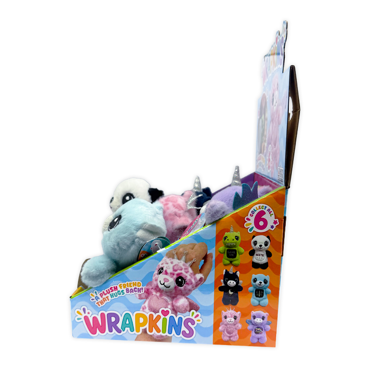 Wrapkins Wrist Band Slap Hug Plush Pal Variety - 6/Display