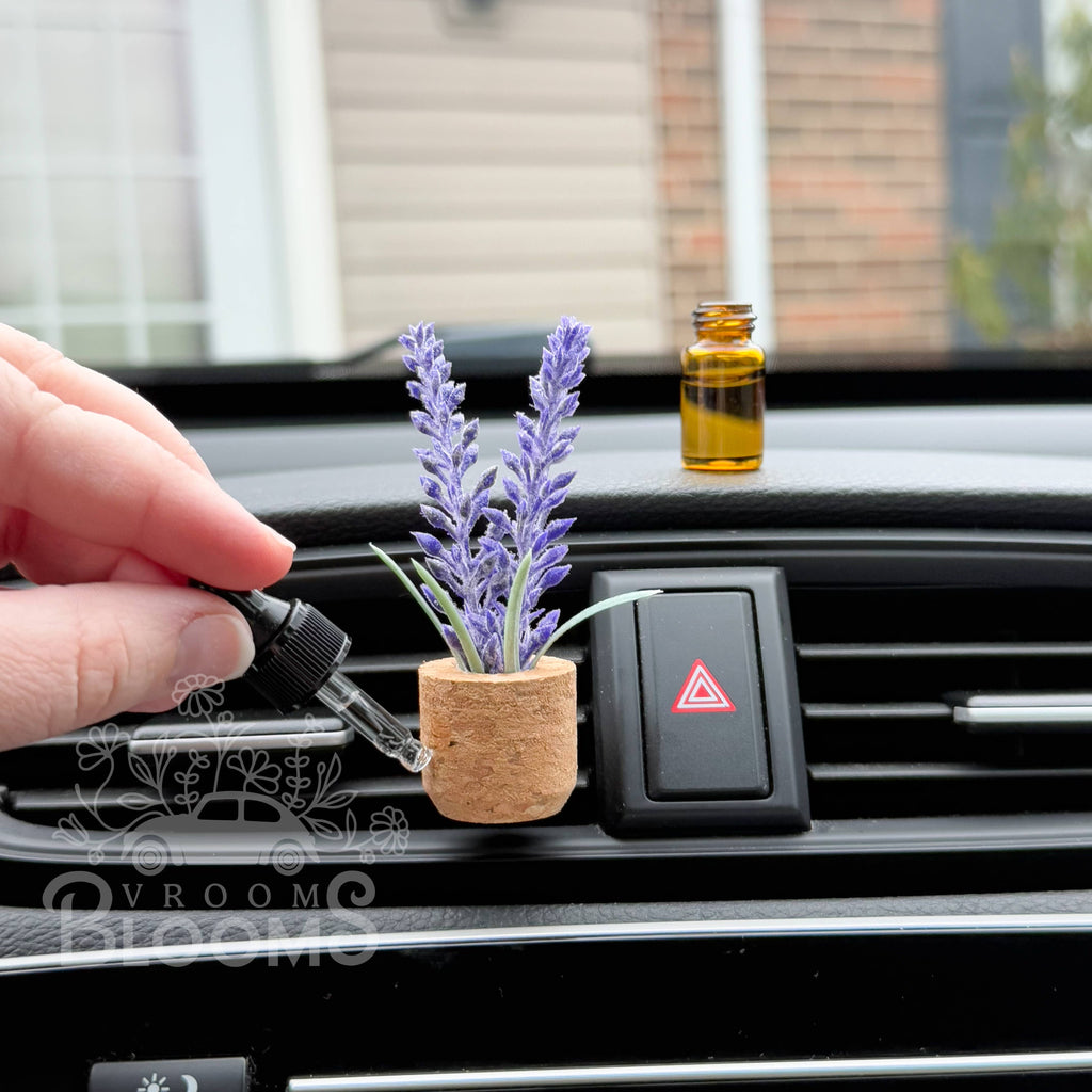 Lavender Flower Vent Clip Car Air Freshener (Reusable)