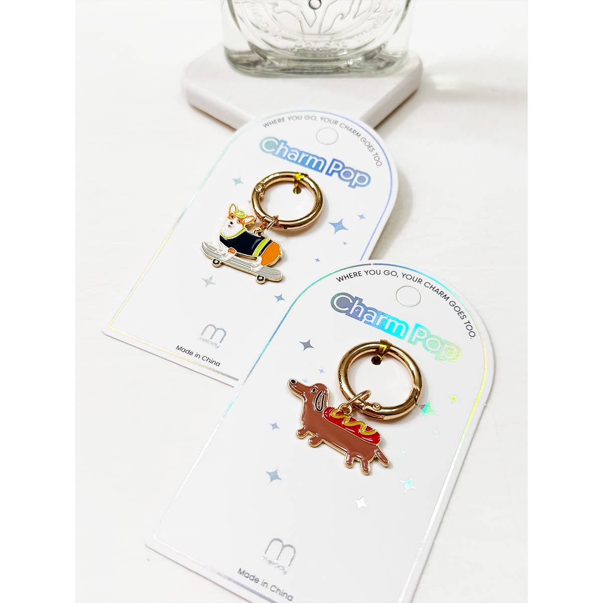 Cute Puppy Charm Key Chain