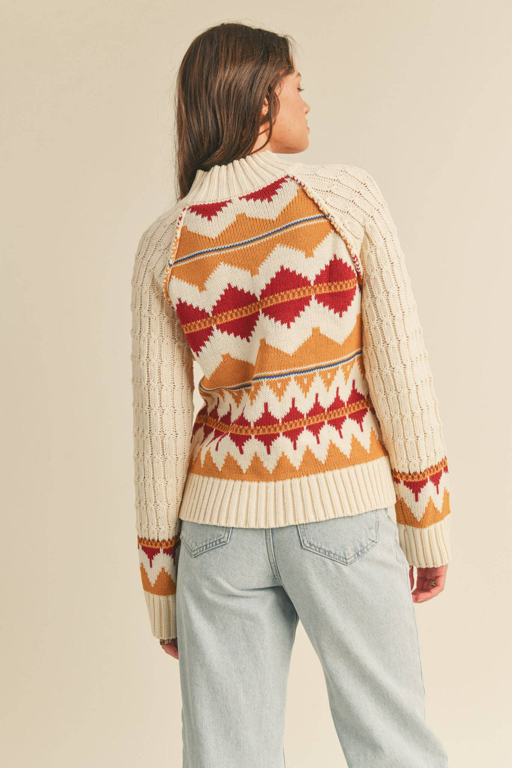 FAIR ISLE TURTLENECK SWEATER