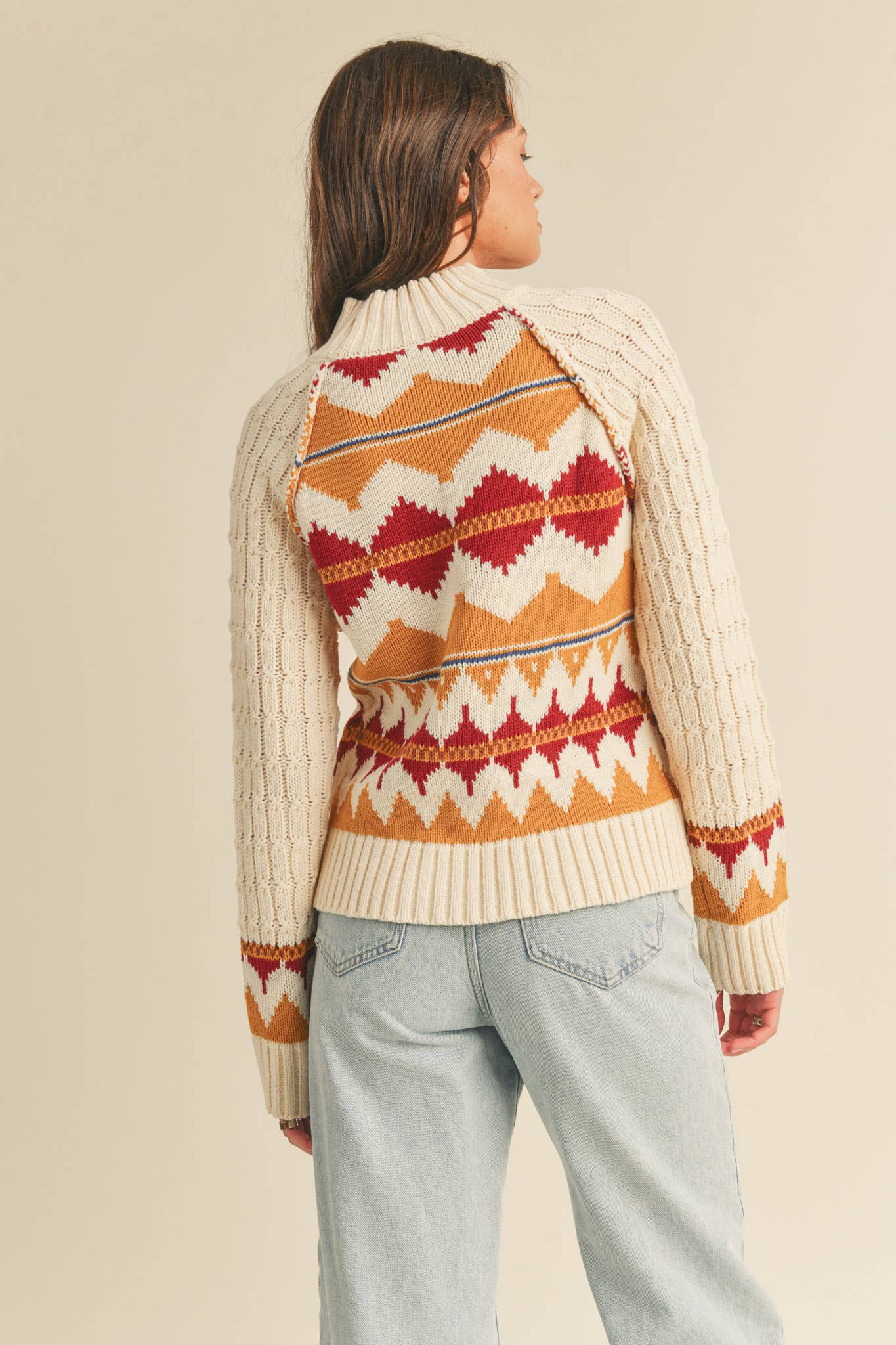 FAIR ISLE TURTLENECK SWEATER