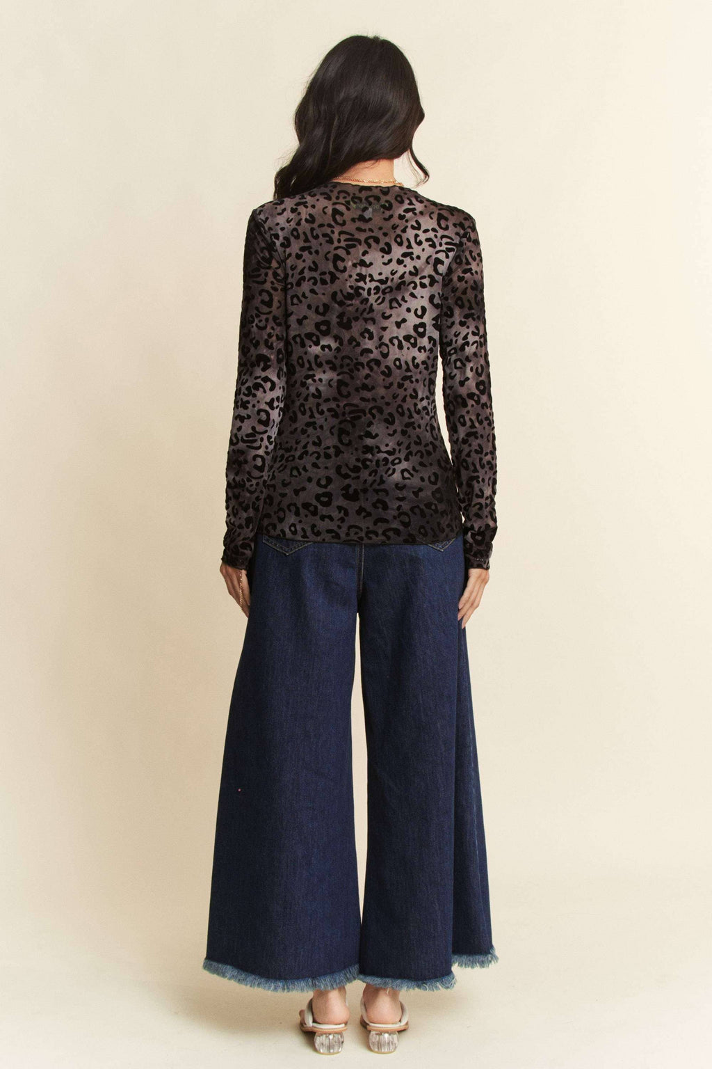 PLUS LEOPARD PRINT TEXTURED LAYERING TOP