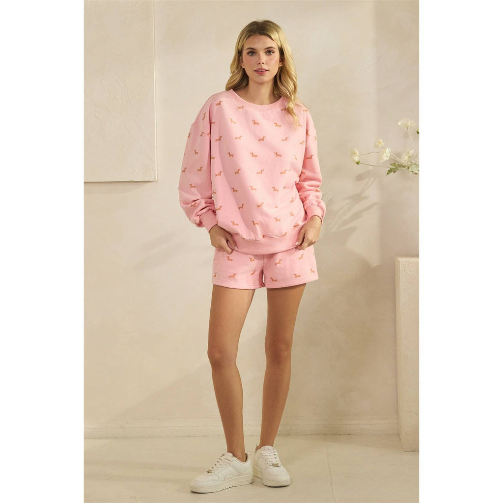 All Over Dog Crew Neck Sweatshirt