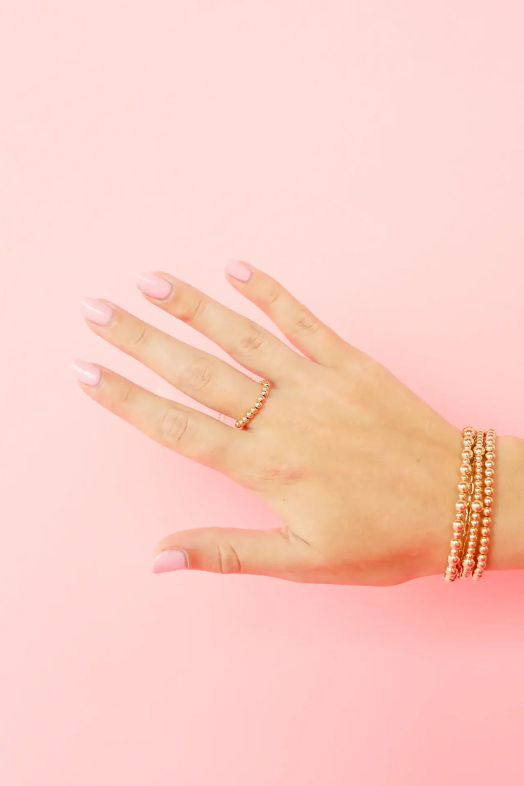 Lauren Beaded Band in Gold