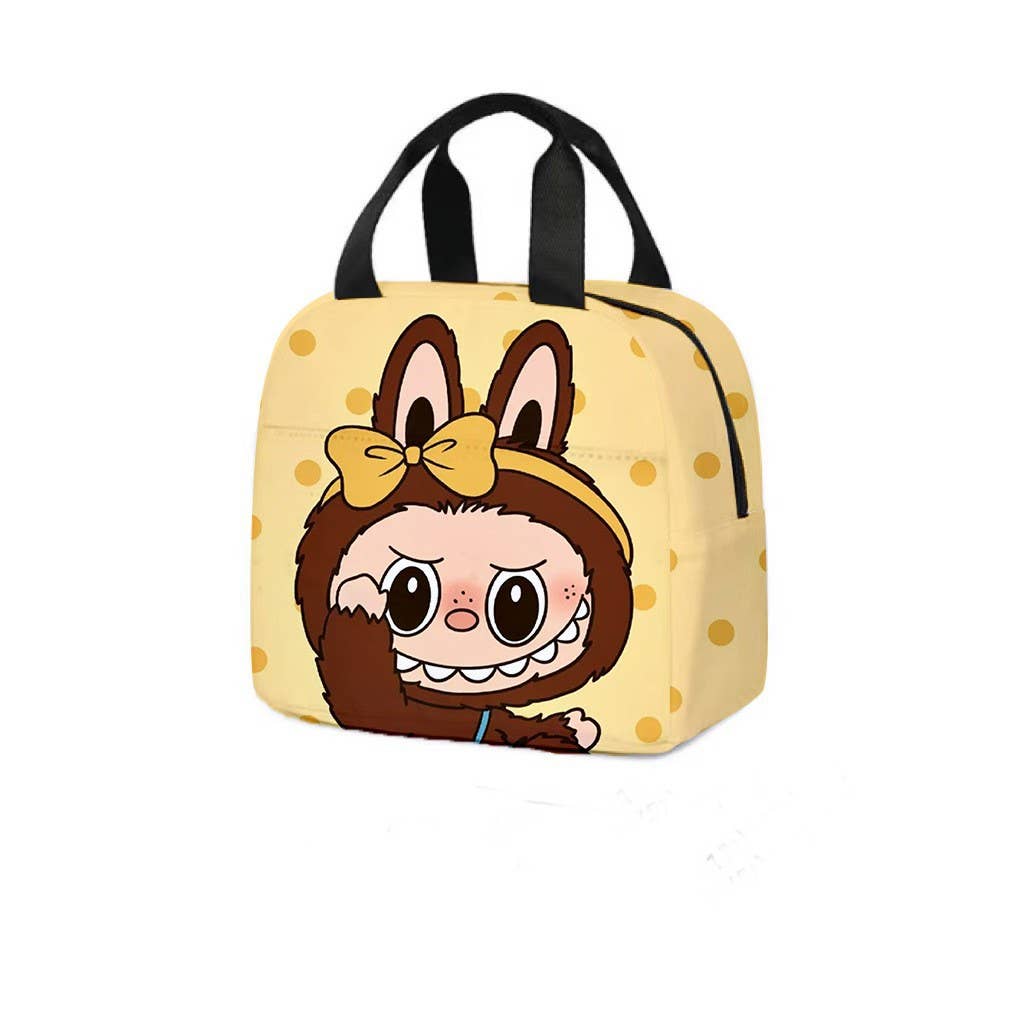 Cute monster printed Insulated Lunch Bag