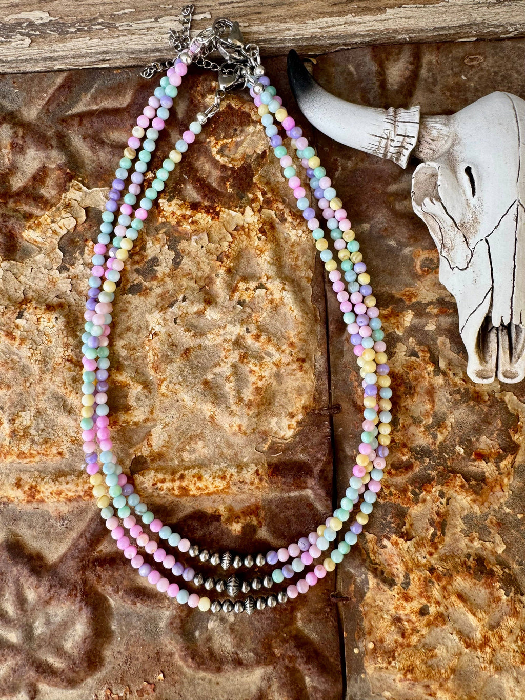 Mother of Pearl Necklace With Navajo Pearls/Western Choker