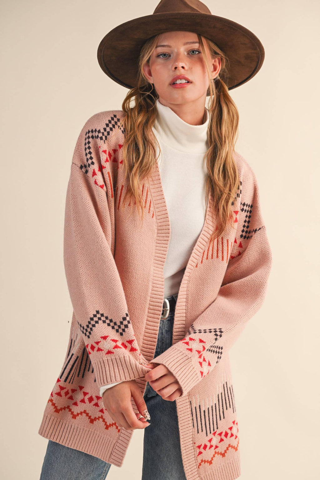 WESTERN MOTIF SWEATER CARDIGAN